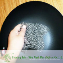 Alibaba china Baina manufacture stainless steel metal pot scrubber chain mail scrubber baina